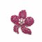 Flower Rhinestone Brooch Pin For Clothing Bridal Crafts Accessories 2 1/2 Inch